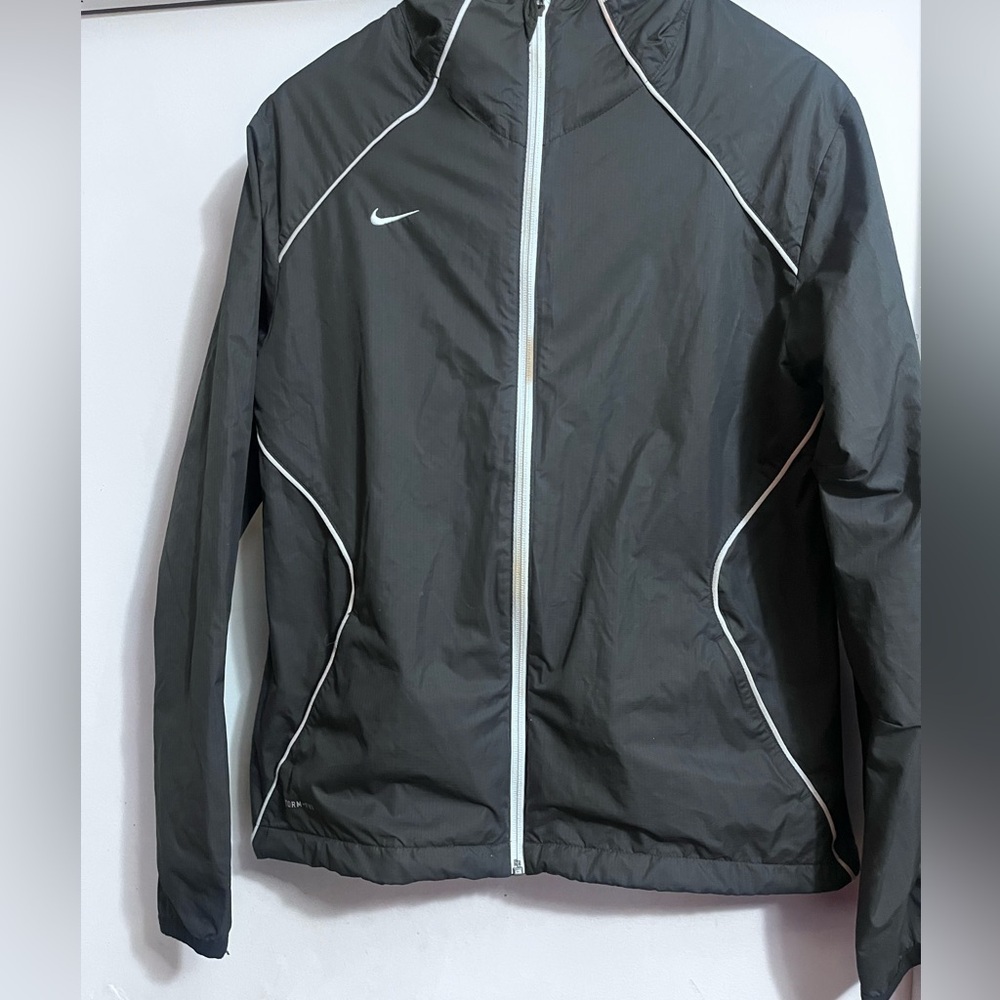 Nike Storm Fit Black Windbreaker Running Jacket Sz M (8-10) Women